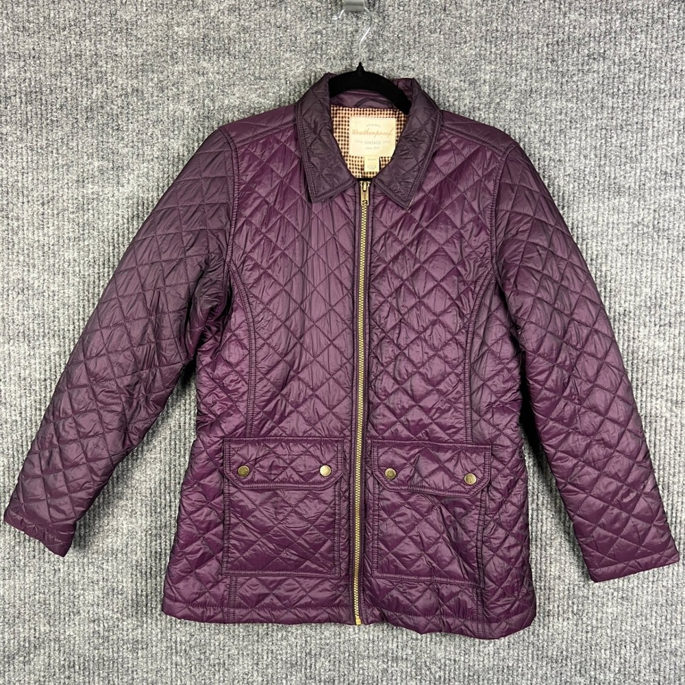 Weatherproof Vintage Plum Quilted Barn Jacket Small Preppy Equestrian Packable